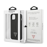 Guess GUHCP14MPSATLK iPhone 14 Plus 6,7 " sort / sort hardcase SaffianoTriangle Logo