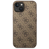 Guess GUHCP14SG4GFBR iPhone 14 6,1 "brun / brun hårdkasse 4G Metal Gold Logo
