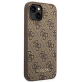 Guess GUHCP14SG4GFBR iPhone 14 6,1 "brun / brun hårdkasse 4G Metal Gold Logo
