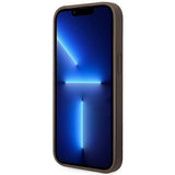 Guess GUHCP14SG4GFBR iPhone 14 6,1 "brun / brun hårdkasse 4G Metal Gold Logo