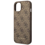 Guess GUHCP14SG4GFBR iPhone 14 6,1 "brun / brun hårdkasse 4G Metal Gold Logo