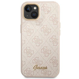 Guess 4G Vintage Gold Logo-hylster til iPhone 14 - pink