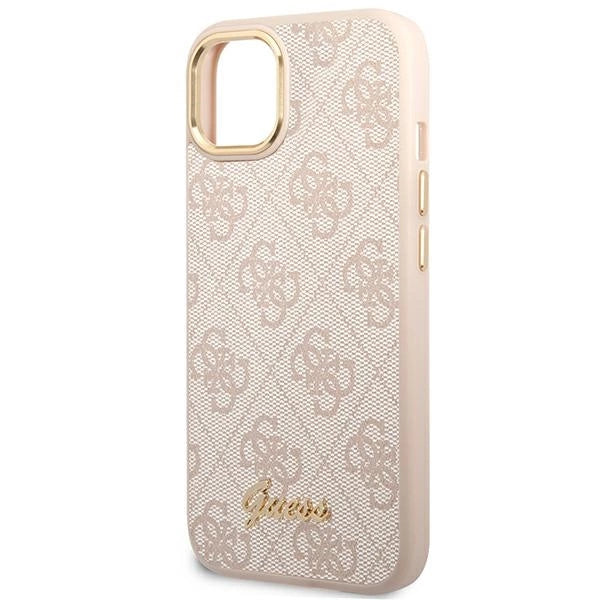 Guess 4G Vintage Gold Logo-hylster til iPhone 14 - pink