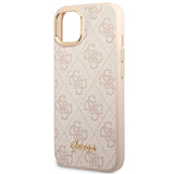 Guess 4G Vintage Gold Logo-hylster til iPhone 14 - pink