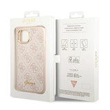 Guess 4G Vintage Gold Logo-hylster til iPhone 14 - pink