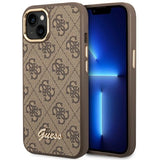Guess GUHCP14SHG4SHW iPhone 14 6.1" brun/brun hårdkasse 4G Vintage Gold Logo