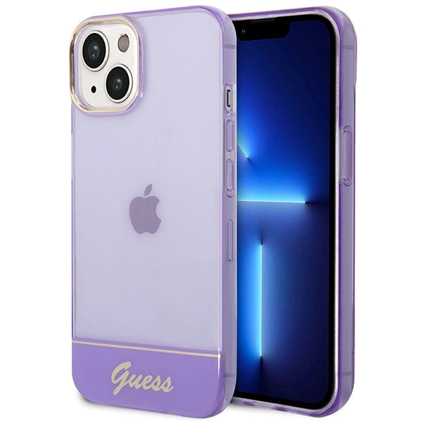 Guess gennemsigtige iPhone 14 6.1 " Sag - lilla