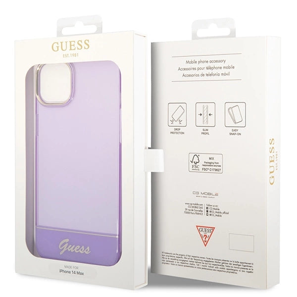 Guess gennemsigtige iPhone 14 6.1 " Sag - lilla