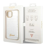 Guess GUHCP14SHGCRHS iPhone 14 6.1 " sølv / sølv hardcase Croco Collection