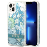Guess GUHCP14SLFLSN iPhone 14 6.1 "grøn / grøn hardcase Flower Liquid Glitter