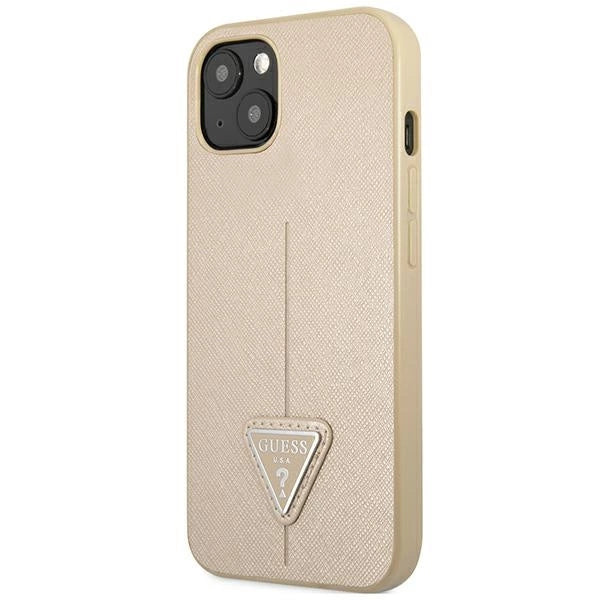Guess GUHCP14SPSATLE iPhone 14 6,1 " beige / beige hardcase SaffianoTriangle Logo