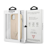 Guess GUHCP14SPSATLE iPhone 14 6,1 " beige / beige hardcase SaffianoTriangle Logo