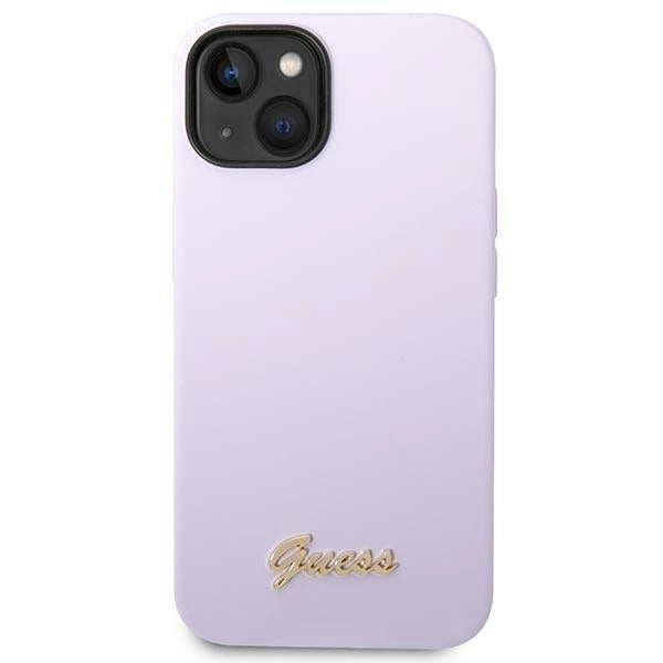Guess GUHCP14SSLSMU iPhone 14 6,1" lilla/lila hårdkasse Silicone Vintage Gold Logo