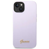 Guess GUHCP14SSLSMU iPhone 14 6,1" lilla/lila hårdkasse Silicone Vintage Gold Logo