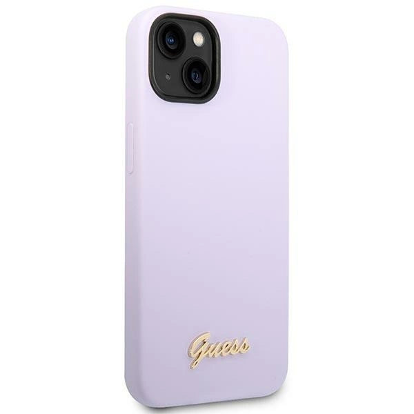 Guess GUHCP14SSLSMU iPhone 14 6,1" lilla/lila hårdkasse Silicone Vintage Gold Logo