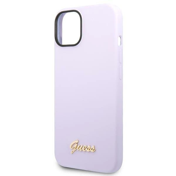 Guess GUHCP14SSLSMU iPhone 14 6,1" lilla/lila hårdkasse Silicone Vintage Gold Logo