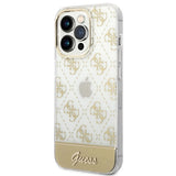 Guess GUHCP14XHG4MHG iPhone 14 Pro Max 6.7 "guld / guld hardcase 4G Pattern Script