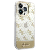 Guess GUHCP14XHG4MHG iPhone 14 Pro Max 6.7 "guld / guld hardcase 4G Pattern Script
