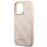 Guess 4G Vintage Gold Logo-hylster til iPhone 14 Pro Max - pink