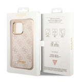 Guess 4G Vintage Gold Logo-hylster til iPhone 14 Pro Max - pink