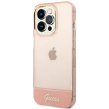 Guess gennemsigtige iPhone 14 Pro Max 6.7" Case - Pink