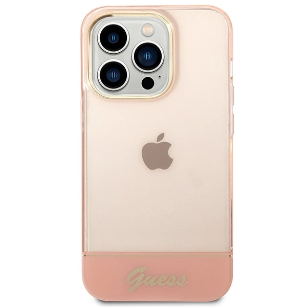 Guess gennemsigtige iPhone 14 Pro Max 6.7" Case - Pink