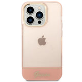 Guess gennemsigtige iPhone 14 Pro Max 6.7" Case - Pink