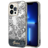 Guess GUHCP14XHGPLHG iPhone 14 Pro Max 6.7 "grå / grå hardcase Porcelæn Collection