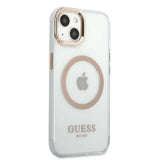 Guess GUHMP13MHTRMD iPhone 13 6.1 " guld / guld hårdkasse Metal Outline Magsafe