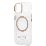 Guess GUHMP13MHTRMD iPhone 13 6.1 " guld / guld hårdkasse Metal Outline Magsafe