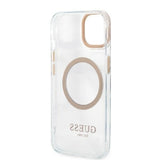 Guess GUHMP13MHTRMD iPhone 13 6.1 " guld / guld hårdkasse Metal Outline Magsafe