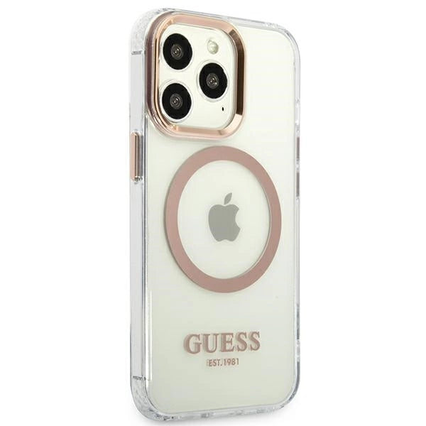 Guess GUHMP13XHTRMD iPhone 13 Pro Max 6.7 "guld / guld hard case Metal Outline Magsafe
