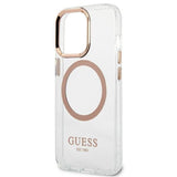 Guess GUHMP13XHTRMD iPhone 13 Pro Max 6.7 "guld / guld hard case Metal Outline Magsafe