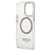 Guess GUHMP13XHTRMD iPhone 13 Pro Max 6.7 "guld / guld hard case Metal Outline Magsafe