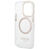 Guess GUHMP14LHTRMD iPhone 14 Pro 6.1 "guld / guld hårdkasse Metal Outline Magsafe