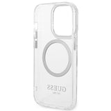 Guess GUHMP14LHTRMS iPhone 14 Pro 6.1" sølv/sølv hårdkasse Metal Outline Magsafe