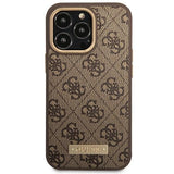 Guess GUHMP14LU4GPRW iPhone 14 Pro 6,1 "brun / brun hardcase 4G Logo Plate MagSafe