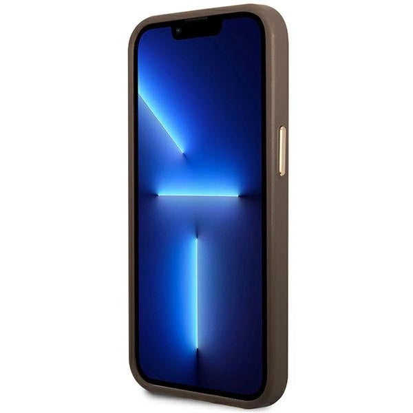 Guess GUHMP14LU4GPRW iPhone 14 Pro 6,1 "brun / brun hardcase 4G Logo Plate MagSafe