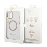 Guess GUHMP14SHTRMD iPhone 14 6.1 " guld / guld hårdkasse Metal Outline Magsafe