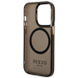 Guess GUHMP14XHTCMK iPhone 14 Pro Max 6.7" sort/sort hård forside Gold Outline Translucent MagSafe