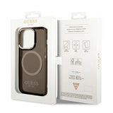 Guess GUHMP14XHTCMK iPhone 14 Pro Max 6.7" sort/sort hård forside Gold Outline Translucent MagSafe