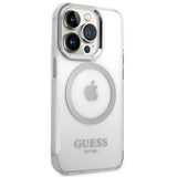 Guess GUHMP14XHTRMS iPhone 14 Pro Max 6.7" sølv/sølv hard case Metal Outline Magsafe