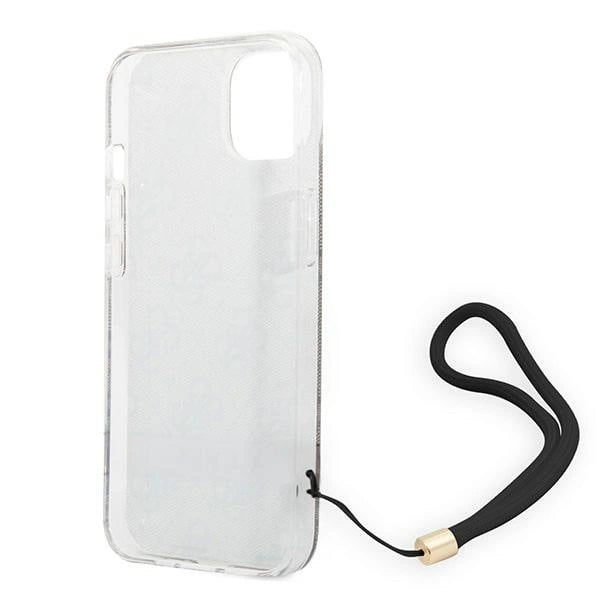 Guess GUOHCP14MH4STW iPhone 14 Plus 6.7 " brun / brun hardcase 4G Print Strap