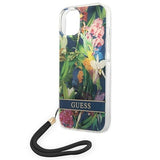 Guess GUOHCP14SHFLSB iPhone 14 6.1 "blå / blå hårdkasse blomsterstrop
