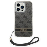 Guess GUOHCP14XH4STK iPhone 14 Pro Max 6.7" sort/sort hardcase 4G Print Strap