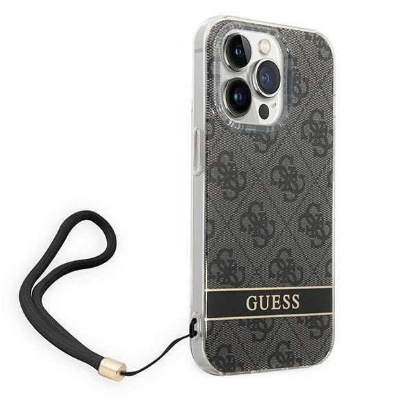 Guess GUOHCP14XH4STK iPhone 14 Pro Max 6.7" sort/sort hardcase 4G Print Strap
