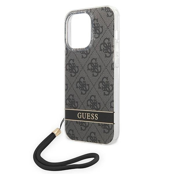 Guess GUOHCP14XH4STK iPhone 14 Pro Max 6.7" sort/sort hardcase 4G Print Strap