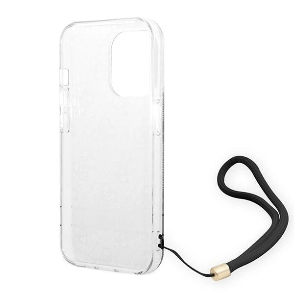 Guess GUOHCP14XH4STK iPhone 14 Pro Max 6.7" sort/sort hardcase 4G Print Strap