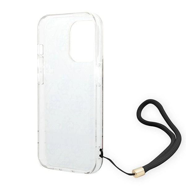 Guess GUOHCP14XH4STW iPhone 14 Pro Max 6.7 "brun / brun hardcase 4G Print Strap
