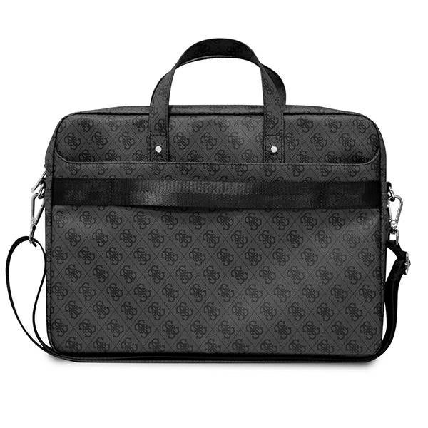 Guess Saffiano 4G Triangle Logo taske til en 16'' laptop - sort